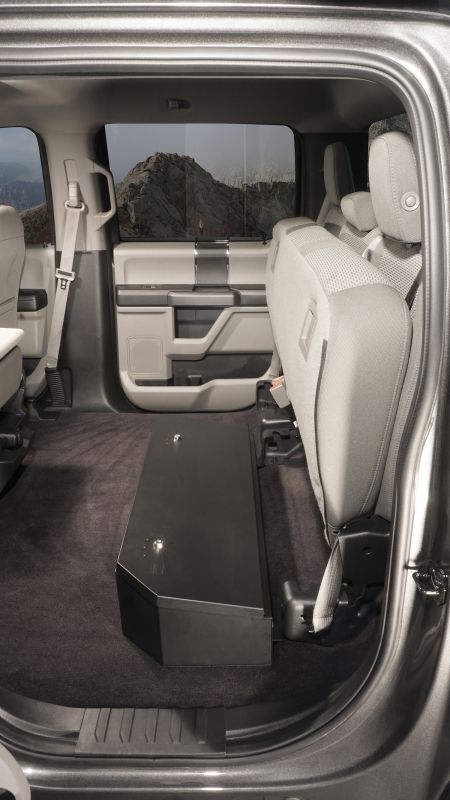 Ford F-150 Underseat Lockbox - Rear - Tuffy Products - 2/3 Length with Keyed Lock - `15-`24